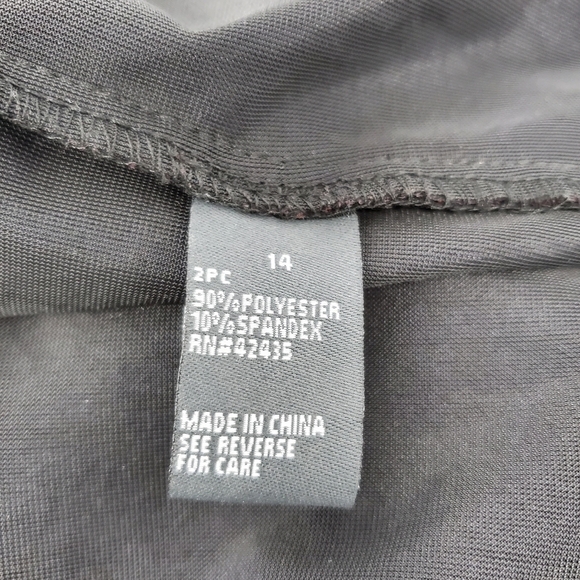 DRESS BARN COLLECTION BLACK VELVETEEN JACKET BLAZER RED GLITTER SPARKLE WOMEN 14 - Picture 8 of 14